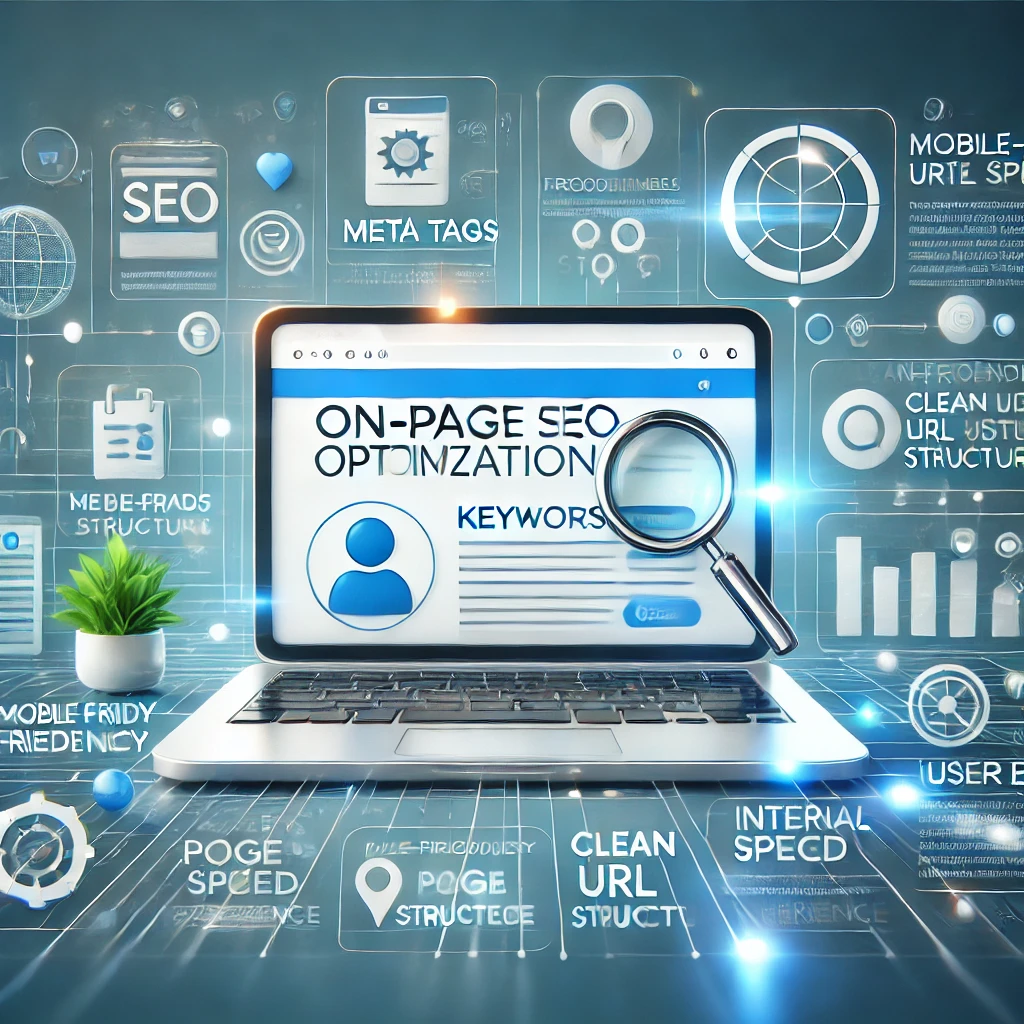 highlighting the key visual elements of On-Page SEO.